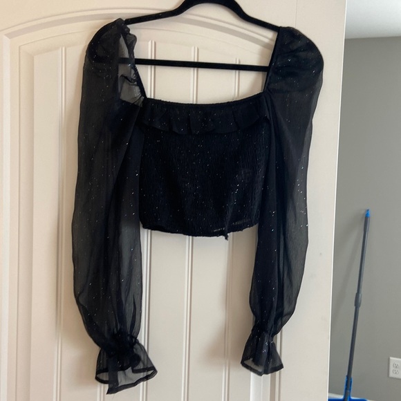 wild honey two piece sparkly colorful glitter black set - Picture 1 of 6